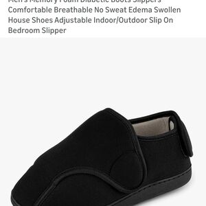 Men's Memory Foam Diabetic Boots Slippers Comfortable Breathable Edema Size 12